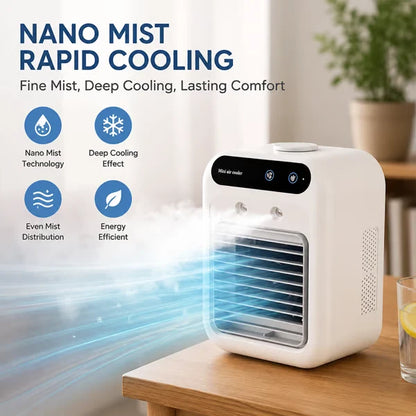 Purpose-Built Portable Mini Air Conditioner with Humidifier – 20°C