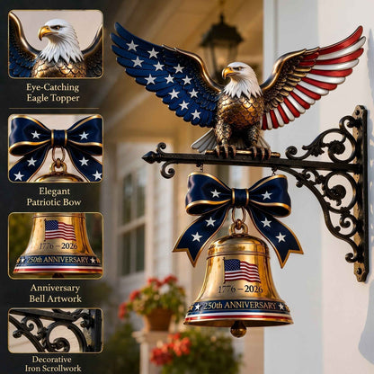 Cast-Metal Liberty Eagle Bell Marking the 1776–2026 Anniversary