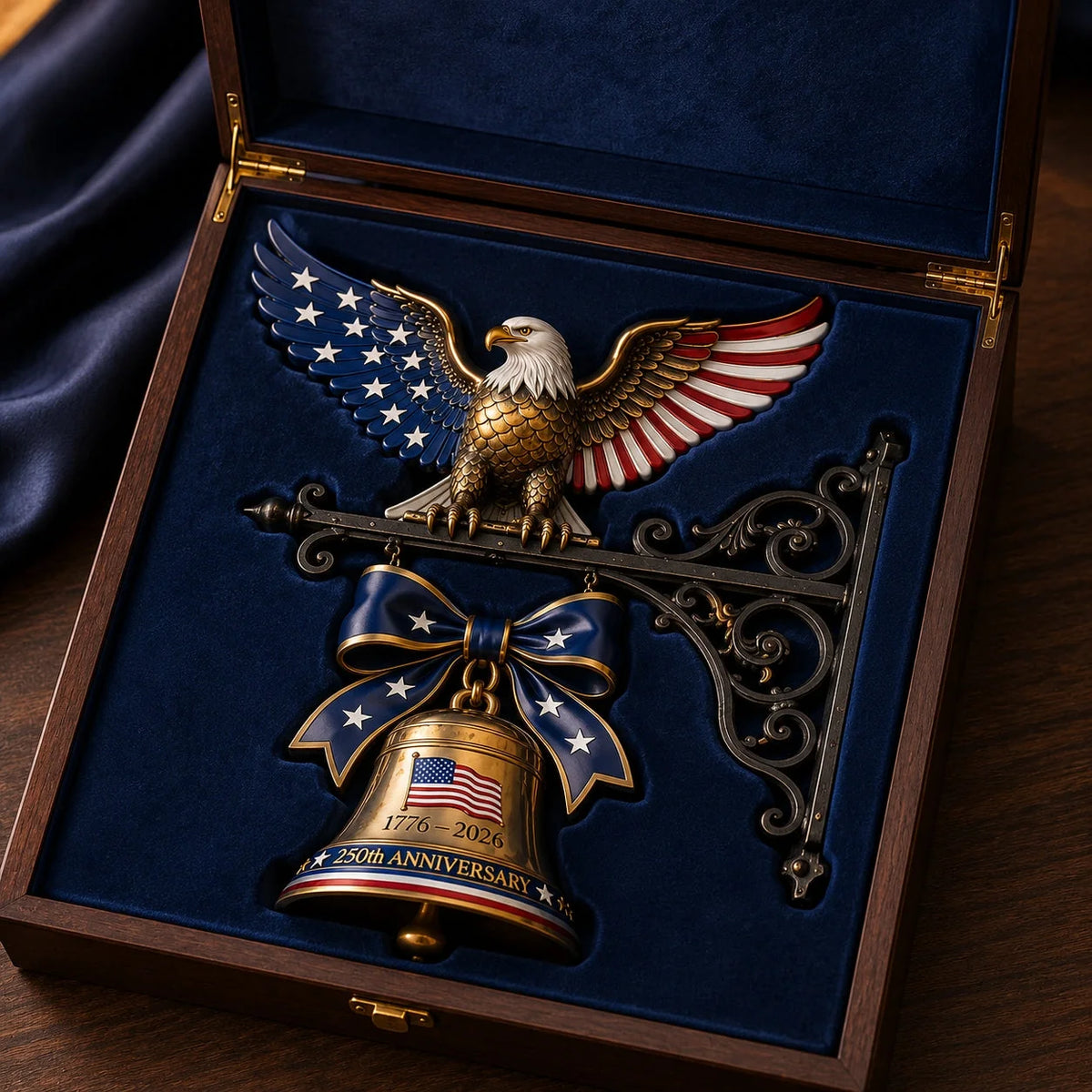 Cast-Metal Liberty Eagle Bell Marking the 1776–2026 Anniversary