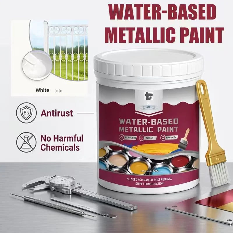 Purpose-Built Time- Rust Converter Metallic Paint – One coat stops