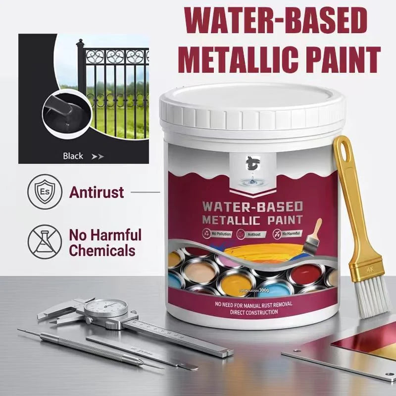 Purpose-Built Time- Rust Converter Metallic Paint – One coat stops