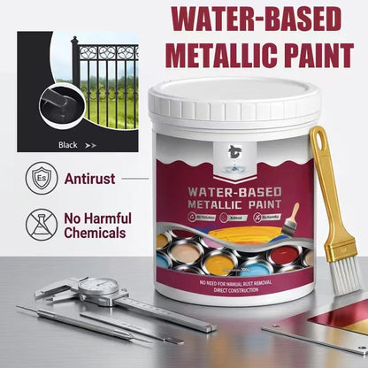 Purpose-Built Time- Rust Converter Metallic Paint – One coat stops