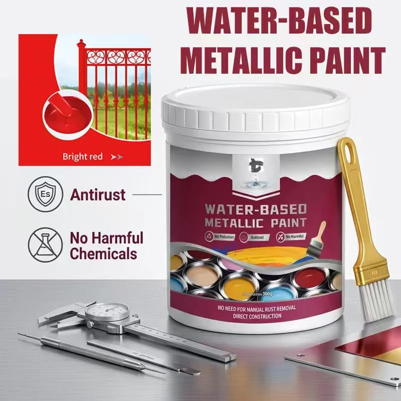 Purpose-Built Time- Rust Converter Metallic Paint – One coat stops