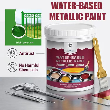 Purpose-Built Time- Rust Converter Metallic Paint – One coat stops