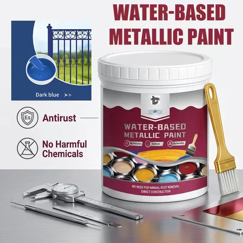 Purpose-Built Time- Rust Converter Metallic Paint – One coat stops