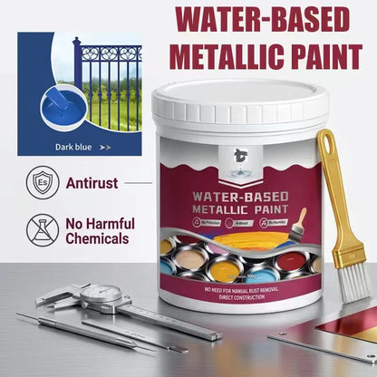 Purpose-Built Time- Rust Converter Metallic Paint – One coat stops