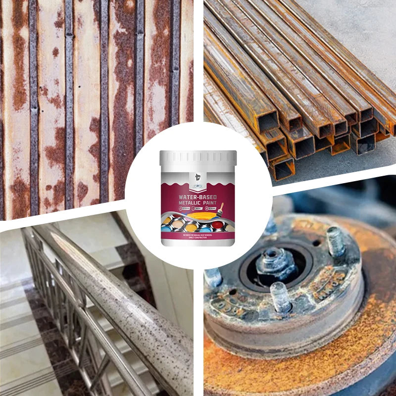 Purpose-Built Time- Rust Converter Metallic Paint – One coat stops