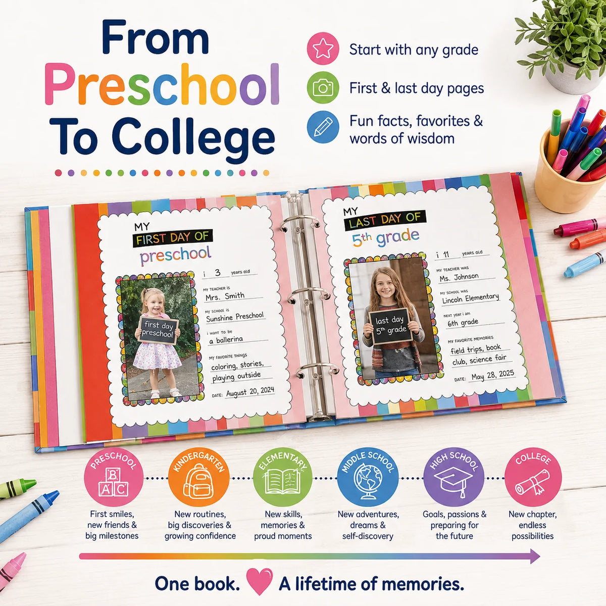 Purpose-Built School Days Memory Book – Simple & Stylish Keepsake