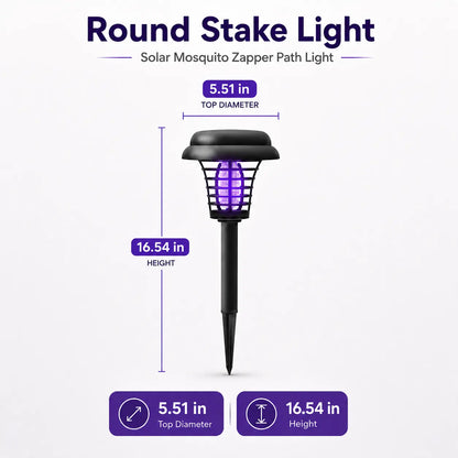 Outdoor-Ready Solar Mosquito Zapper – Yard Light for Garden Display