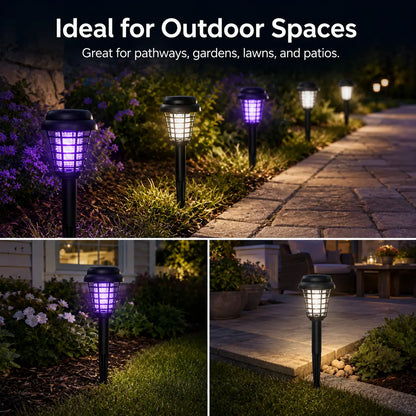 Outdoor-Ready Solar Mosquito Zapper – Yard Light for Garden Display