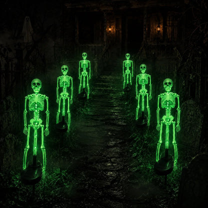 Sun-Powered Skeleton Stake for a Spooky Yard Display