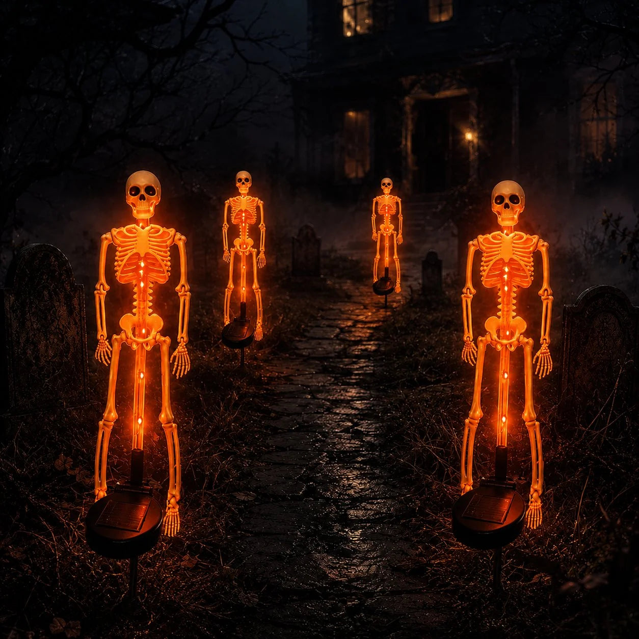 Sun-Powered Skeleton Stake for a Spooky Yard Display