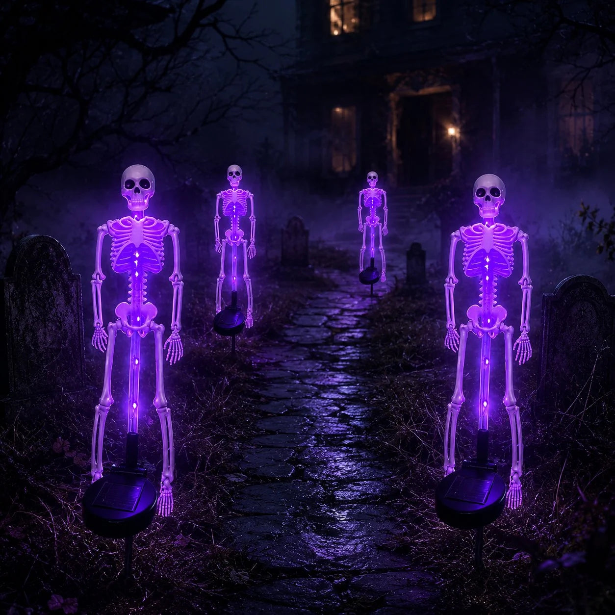 Sun-Powered Skeleton Stake for a Spooky Yard Display