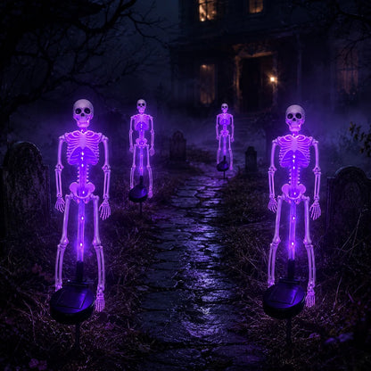 Sun-Powered Skeleton Stake for a Spooky Yard Display