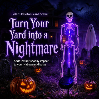 Sun-Powered Skeleton Stake for a Spooky Yard Display