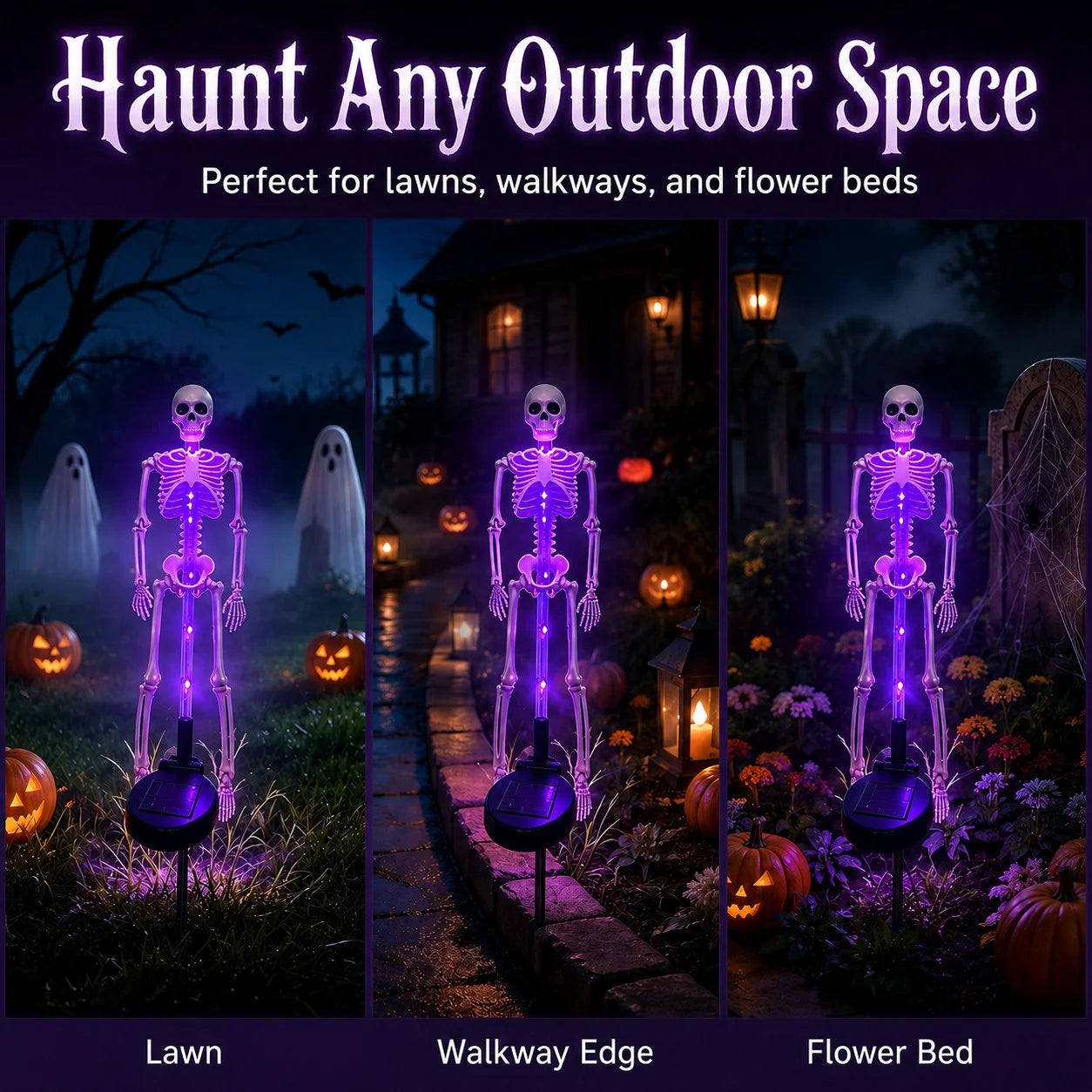 Sun-Powered Skeleton Stake for a Spooky Yard Display