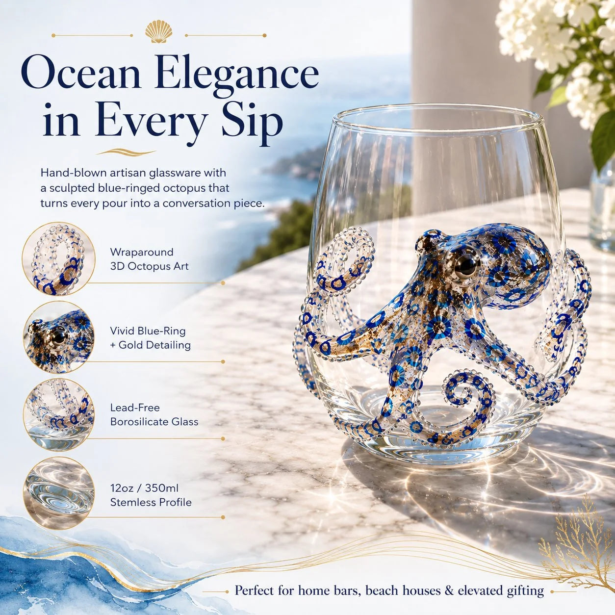 Purpose-Built The Perfect Beach House Gift3D Ocean Animal Artisan