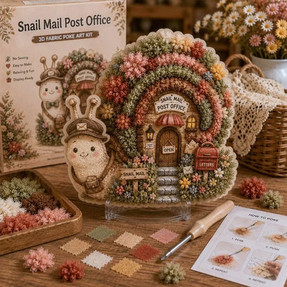 Hands-On Whimsical Village 3D Fabric Poke Art Kit for Creative Play