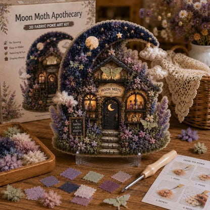 Hands-On Whimsical Village 3D Fabric Poke Art Kit for Creative Play